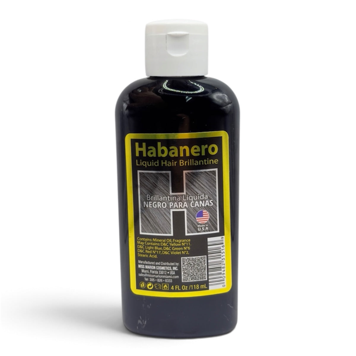 Habanero Brillantina Liquida Negro para Canas